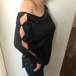 BCBG Black Blouse Size XS